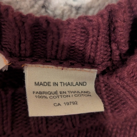 NWT Burgundy Timberland Sweater Size L - Picture 4 of 7